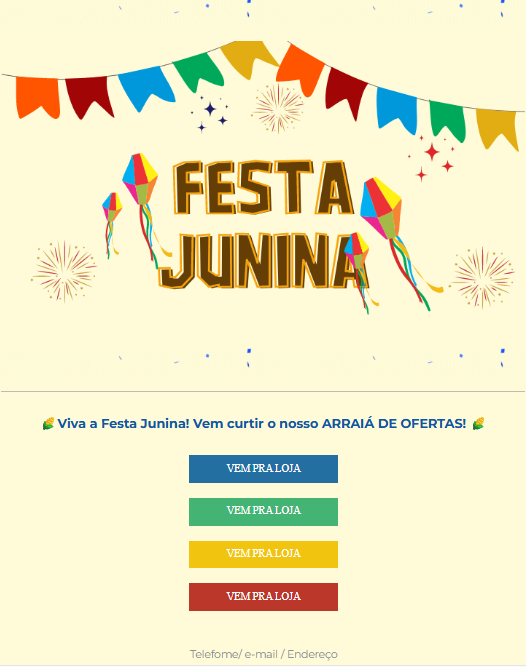 exemplo de e-mail marketing de data comemorativa
