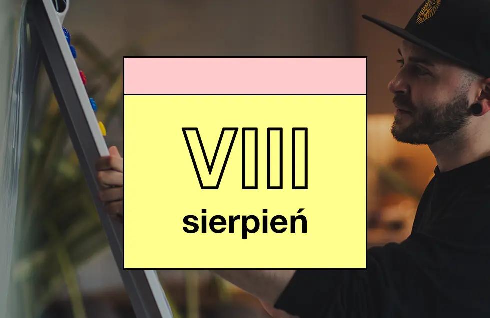 Kalendarz marketingowy działu support na sierpień 2025