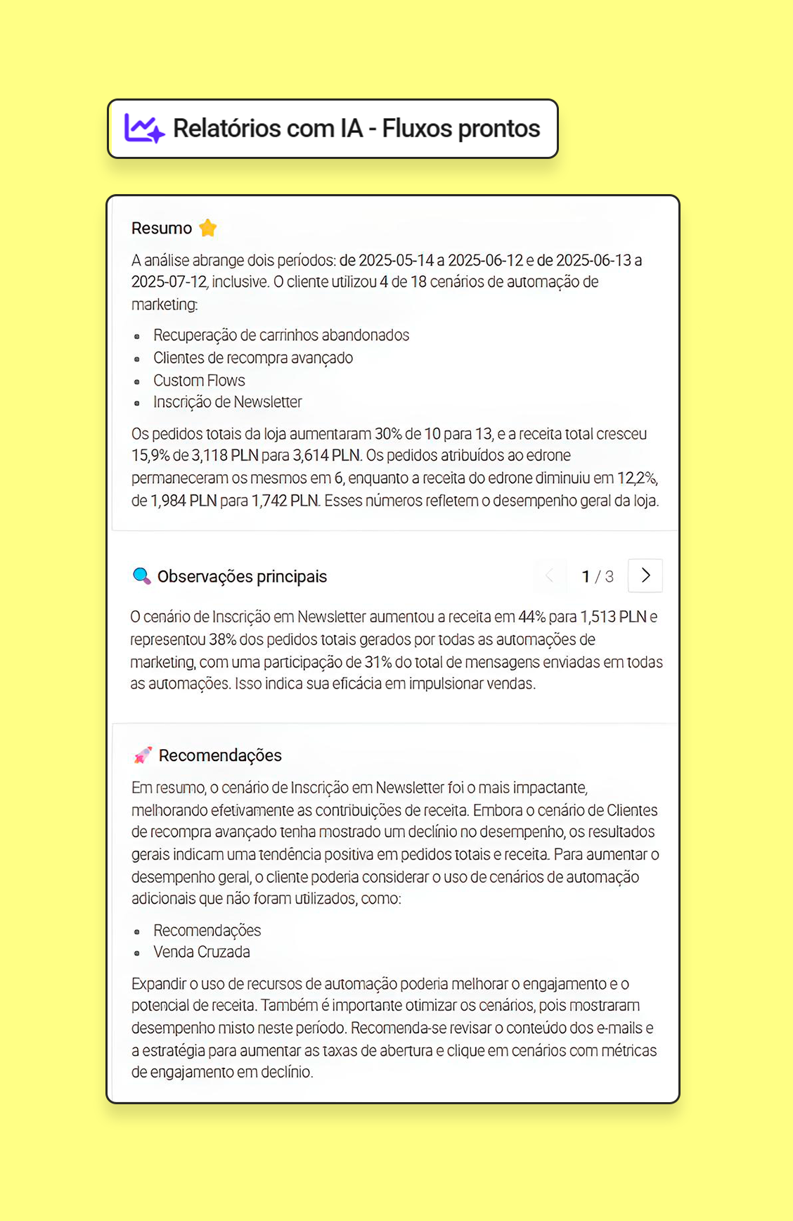 relatórios automáticos IA